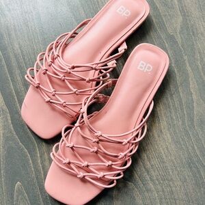 bp Women's Pink Strappy Sandals
